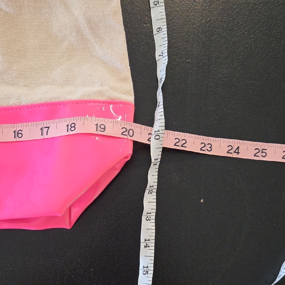 Victoria's Secret Vibrant Pink and Tan Tote - Picture 6 of 6
